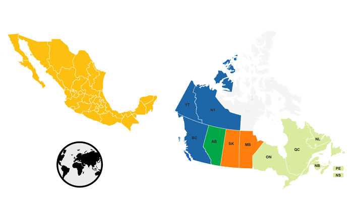 Canada, Mexico all other International