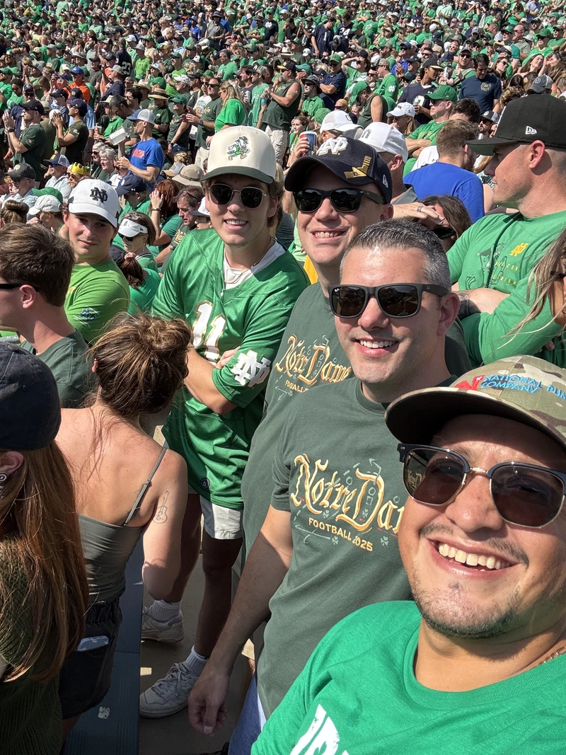 Selfie in the stadium crowd